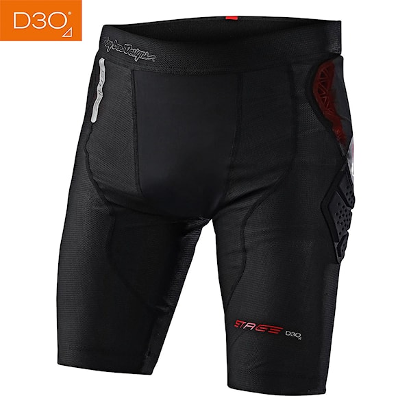 Szorty ochronne Troy Lee Designs Stage Ghost D3O Short Baselayer solid black
