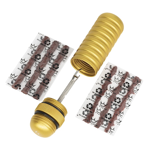 Oprava defektu Peaty's Holeshot Tubeless Puncture Plugger Kit gold