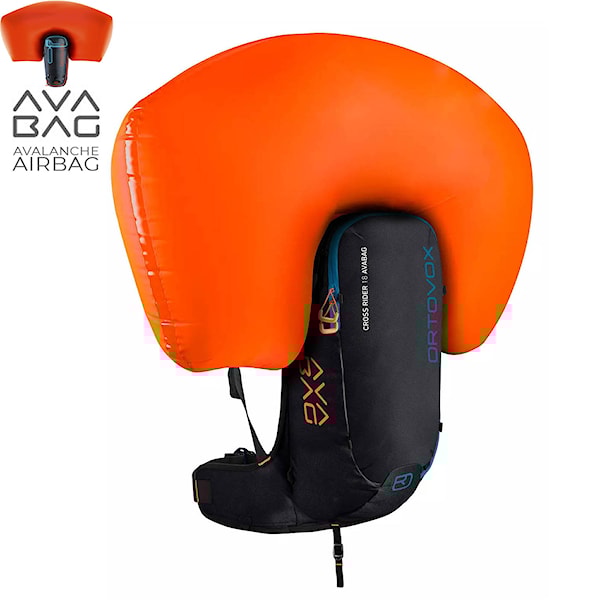 Avalanche Backpack ORTOVOX Cross Rider 18 Avabag black raven 2023