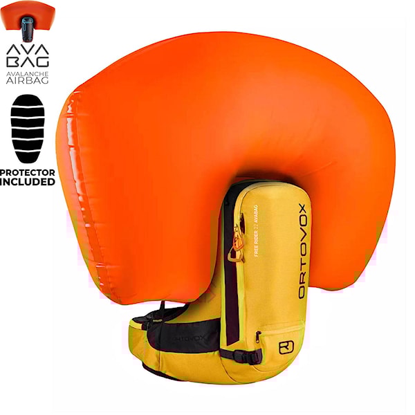 Lavinový batoh ORTOVOX Free Rider 22 Avabag yellowstone 2022