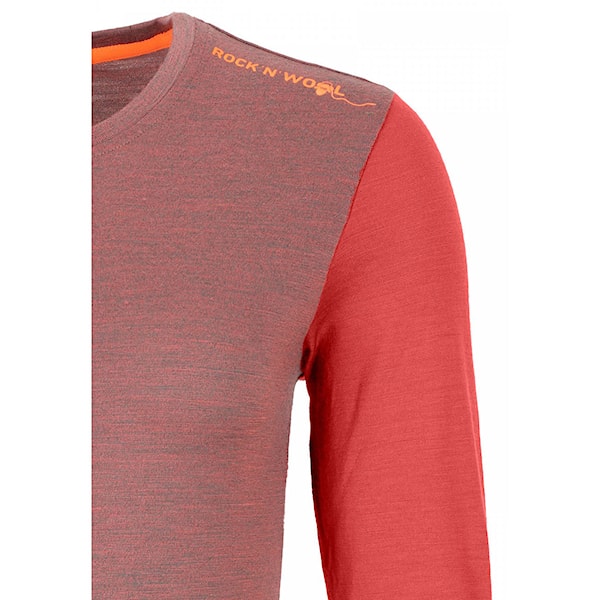 T-shirt ORTOVOX Wms 185 Rock'n'wool Long Sleeve blush blend 2020
