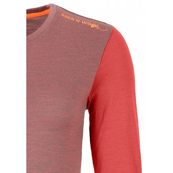 T-shirt ORTOVOX Wms 185 Rock'n'wool Long Sleeve blush blend 2020