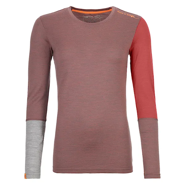 T-shirt ORTOVOX Wms 185 Rock'n'wool Long Sleeve blush blend 2020