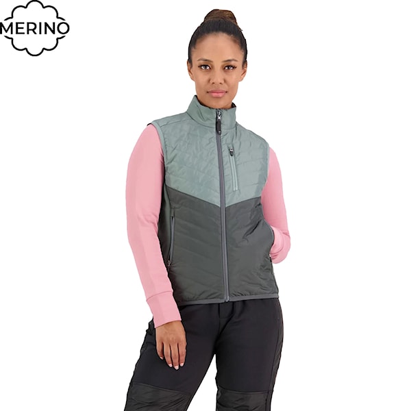 Vest Mons Royale Wms Neve Wool Insulation Vest sage/burnt sage 2023