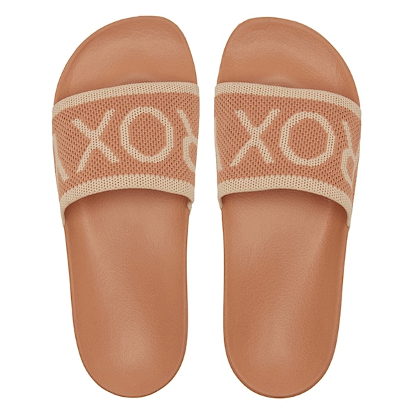 Slide Sandals Roxy Slippy Knit wheat/turkish coffee 2025
