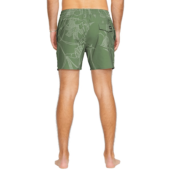 Plavky Volcom Lido Print Trunk 16 light olive 2025