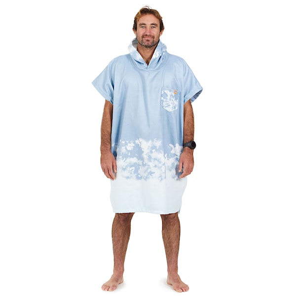 Pončo After Gradient bleached blue