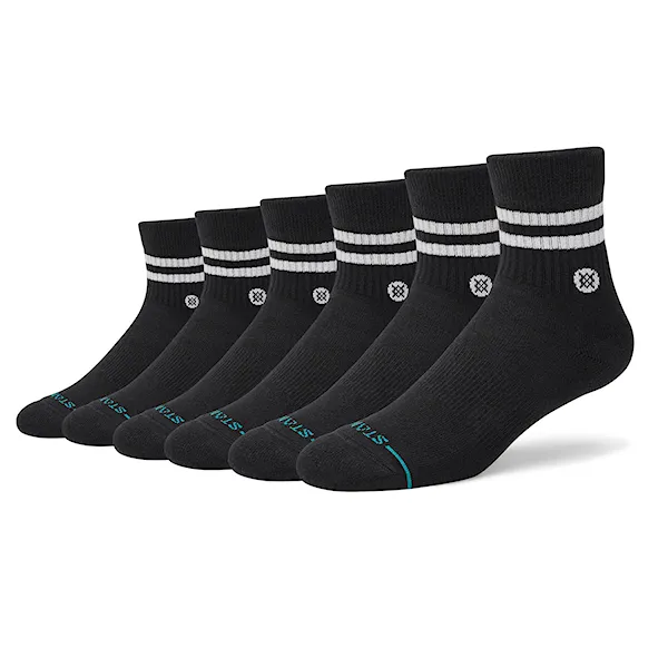 Ponožky Stance Core Quarter 6 Pack black
