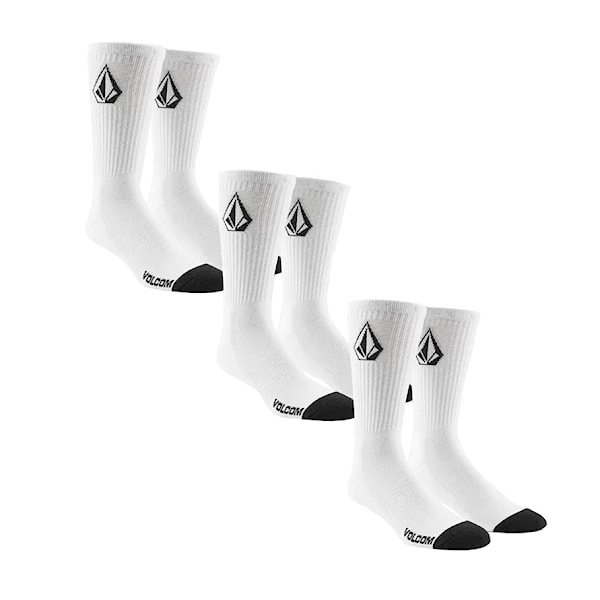 Socks Volcom Full Stone Sock 3Pk white 2026