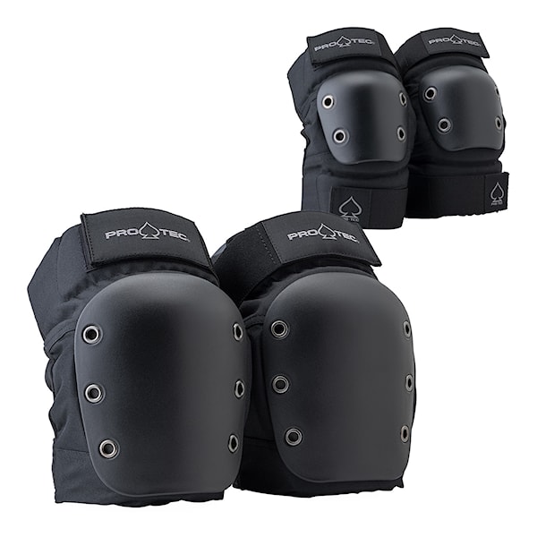 Ochraniacze kolan na deskorolkę Pro-Tec Street Knee/Elbow Pad Set Open black