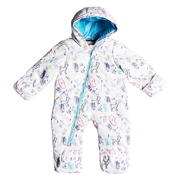Kombinezon snowboardowy Roxy Rose Jumpsuit bright white/animals party 2019