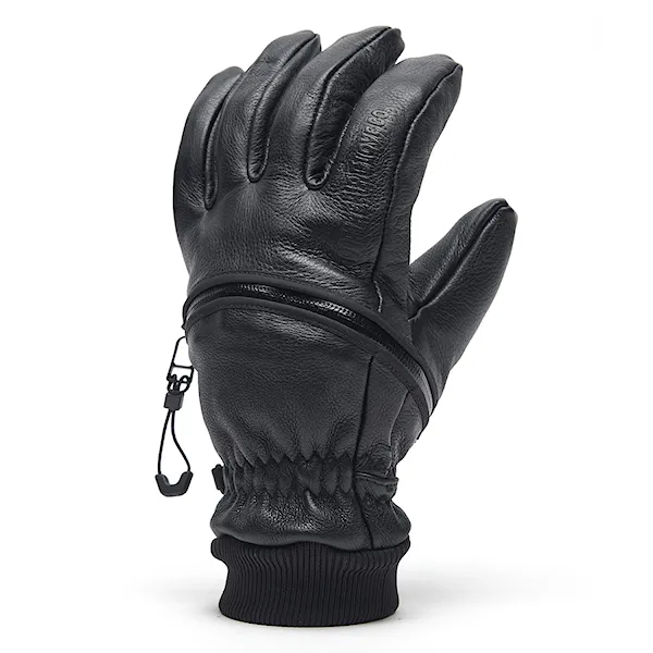 Rękawice snowboardowe DEATHGRIP Ghoul Leather black 2027