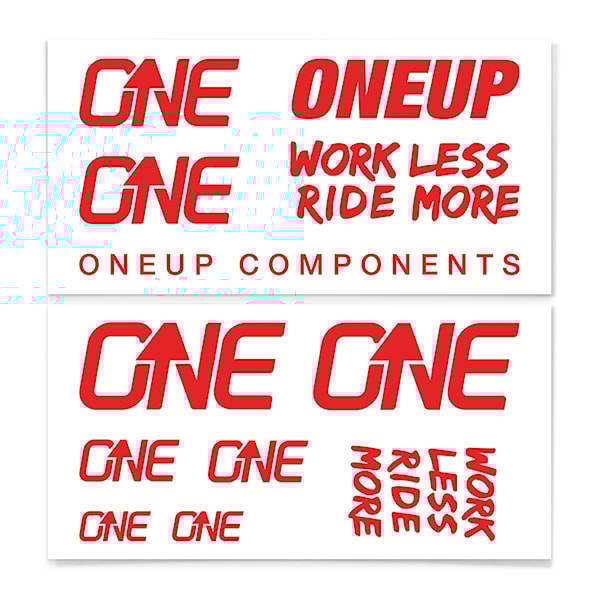 Samolepky OneUp Decal Kit Handlebar red