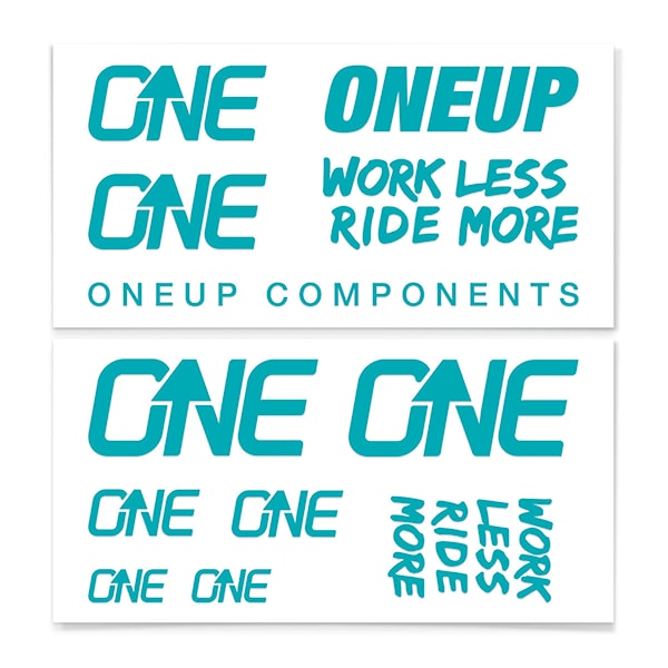 Samolepky OneUp Decal Kit Handlebar turquoise
