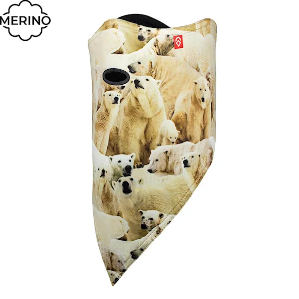 Neck Warmer Airhole Facemask 2 Layer polar bears 2019
