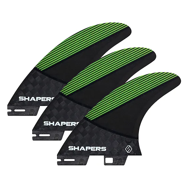 Surf finy Shapers Carvn Tri S2 black/lime