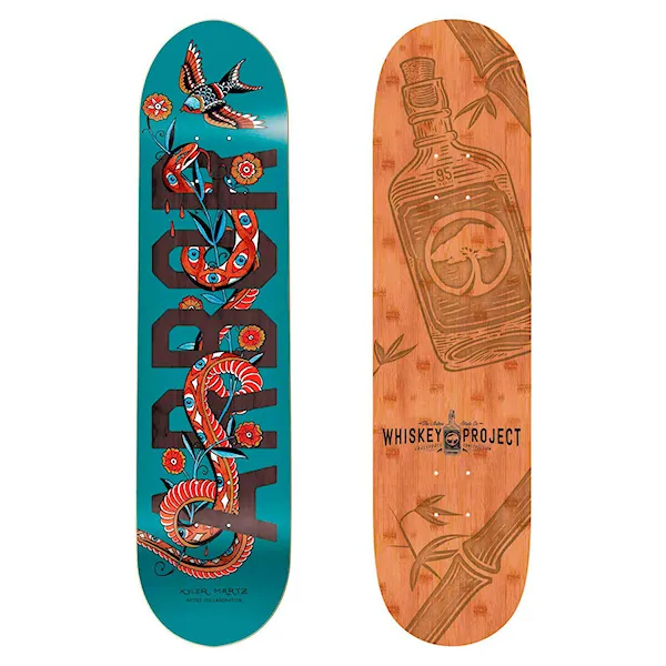 Skate Deck Arbor Whiskey 8.0 Snake blue 2016