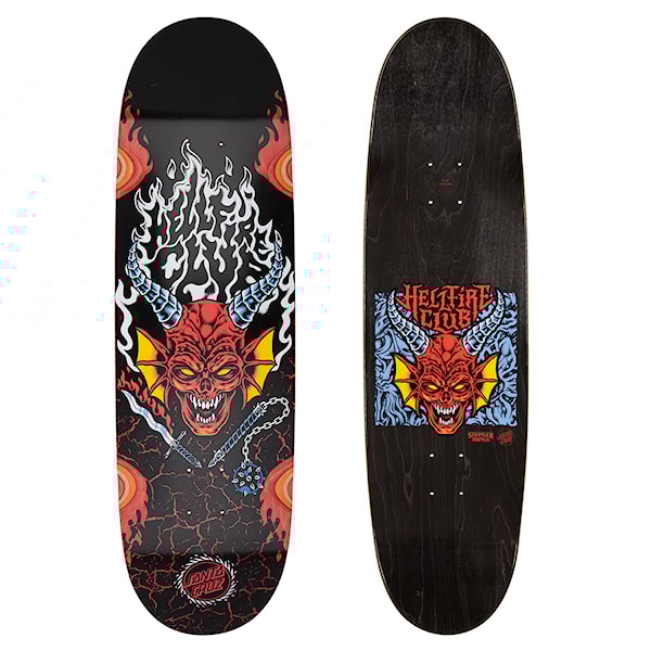 Skate Deck Santa Cruz Skateboards Stranger Things Hellfire Club Flames 9.00 2025