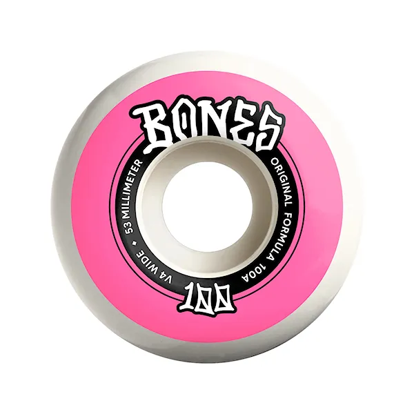 Skateboard kolieska Bones Wide 100'S V4 Original Formula 53mm/100A 2025