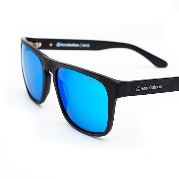 Sunglasses Horsefeathers Keaton brushed black | mirror blue
