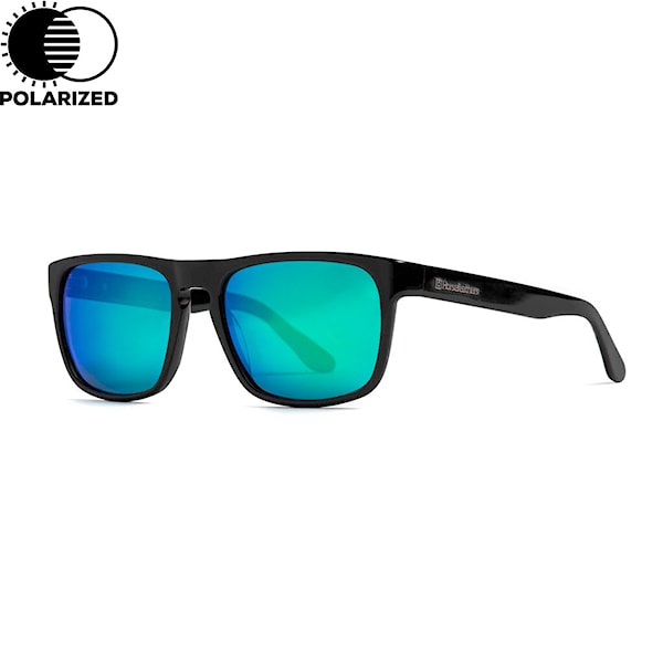 Slnečné okuliare Horsefeathers Keaton gloss black | mirror green