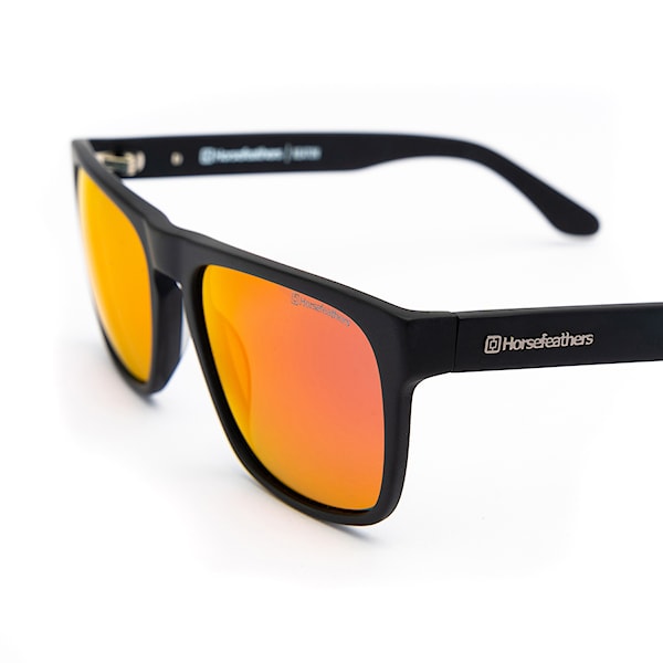 Sunglasses Horsefeathers Keaton matt black | mirror red