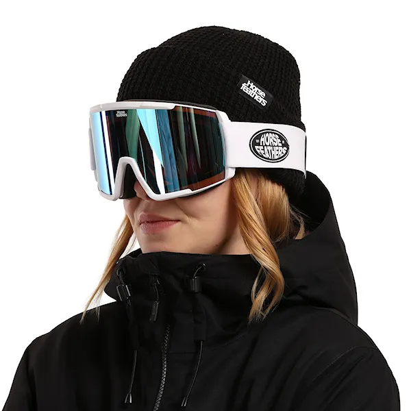 Snowboard Goggles Horsefeathers Feston white | mirror blue 2027