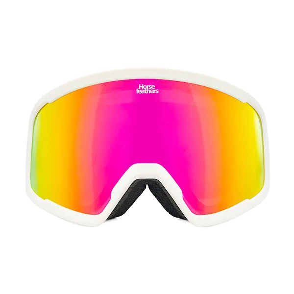Snowboardové brýle Horsefeathers Huck white | mirror pink 2026