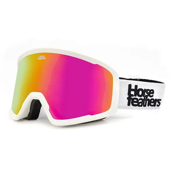 Snowboardové brýle Horsefeathers Huck white | mirror pink 2026