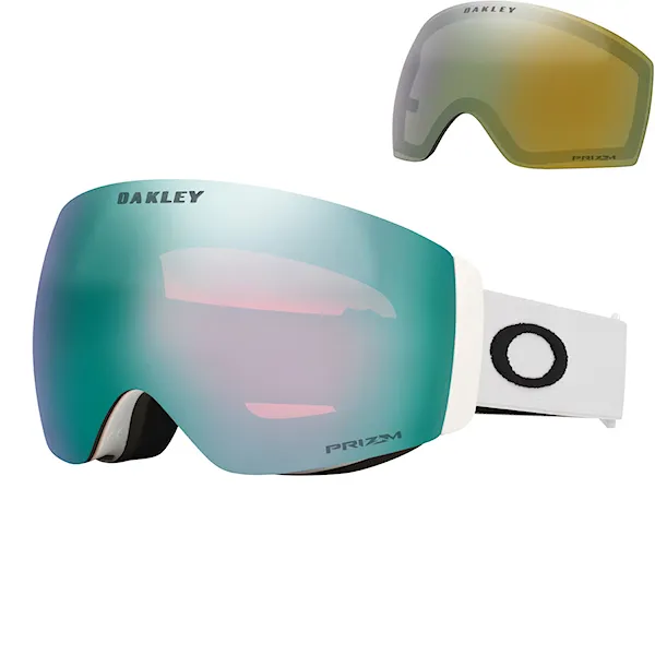 Snowboard Goggles Oakley Flight Deck Pro M matte white | prizm sapphire & prizm sage gold 2026
