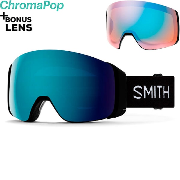 Gogle snowboardowe Smith 4D Mag black | cp sun blue mirror+cp storm blue 2026