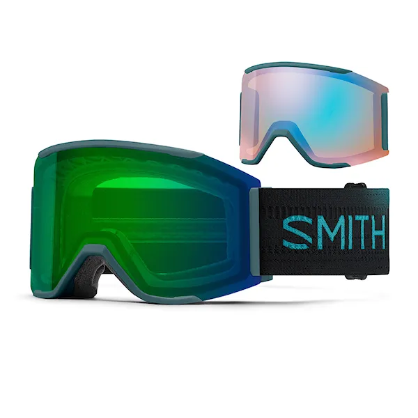 Snowboardové brýle Smith Squad MAG cenote | cp ed green mirror+cp storm blue 2027