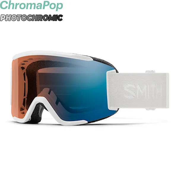 Snowboard Goggles Smith Squad S white vapor | cp pro photochromic blue mirror 2026
