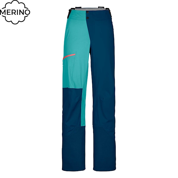 Sports Pants ORTOVOX Wms Ortler Pants petrol blue 2023