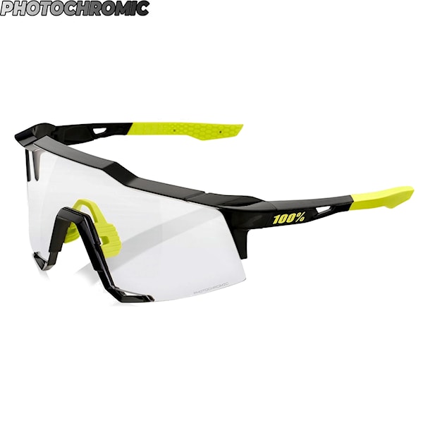 Bike okuliare 100% Speedcraft gloss black | photochromic 2025