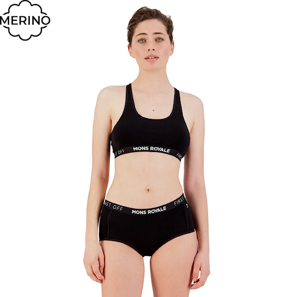 Podprsenka Mons Royale Sierra Sports Bra black 2024