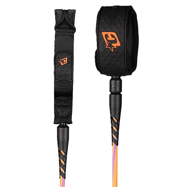 Surf leash Creatures Reliance Medium Duty 6 hi-vis purple twist black