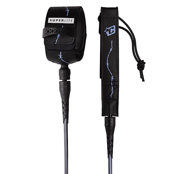 Surf leash Creatures Superlite Pro 6 black purple haze barbed wire