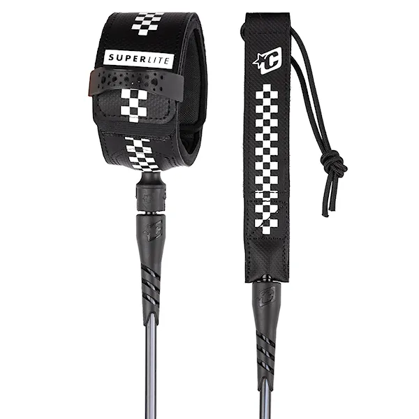 Surf leash Creatures Superlite Pro 6 black white chex