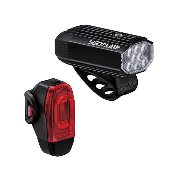 Oświetlenie rowerowe Lezyne Micro Drive 800+ / KTV Drive+ pair satin black/black