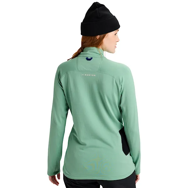 Technická mikina Burton [ak] Wms Helium Grid Fleece Qtz soft sage 2026