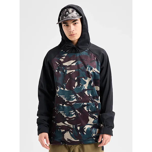 Bluza techniczna Burton Crown Weatherproof Pullover seersucker/true black 2027