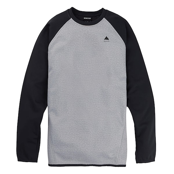 Technická mikina Burton Crown WPF Crew grey heather/true black 2025