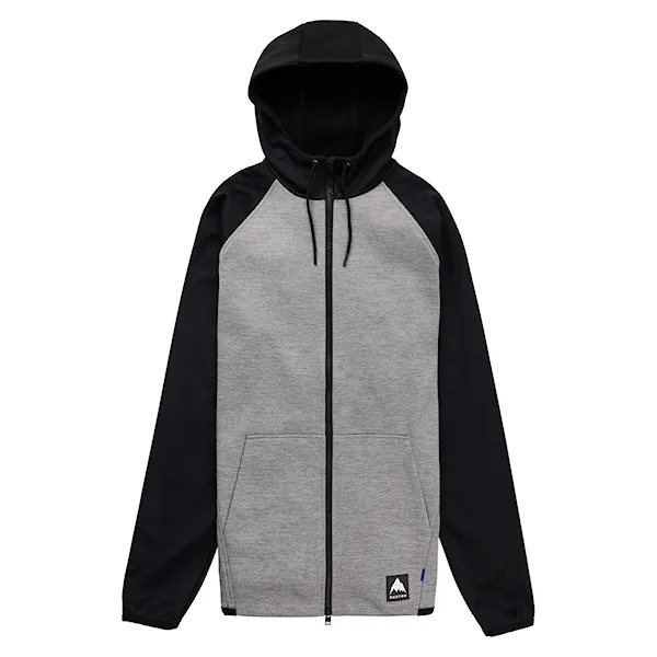 Bluza techniczna Burton Crown Weatherproof FZ grey heather/true black 2026