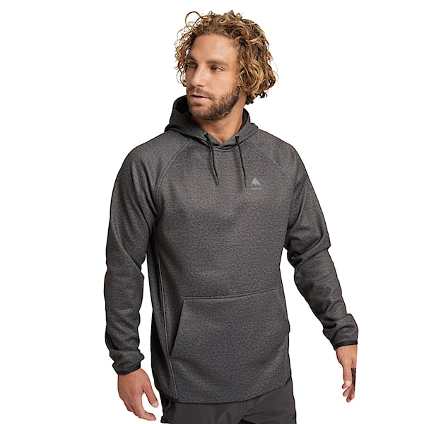 Technická mikina Burton Crown Weatherproof Pullover true black heather 2025