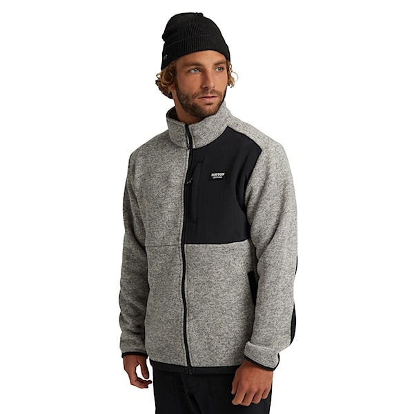 Bluza techniczna Burton Hayrider Sweater Fz Fleece grey heather 2021