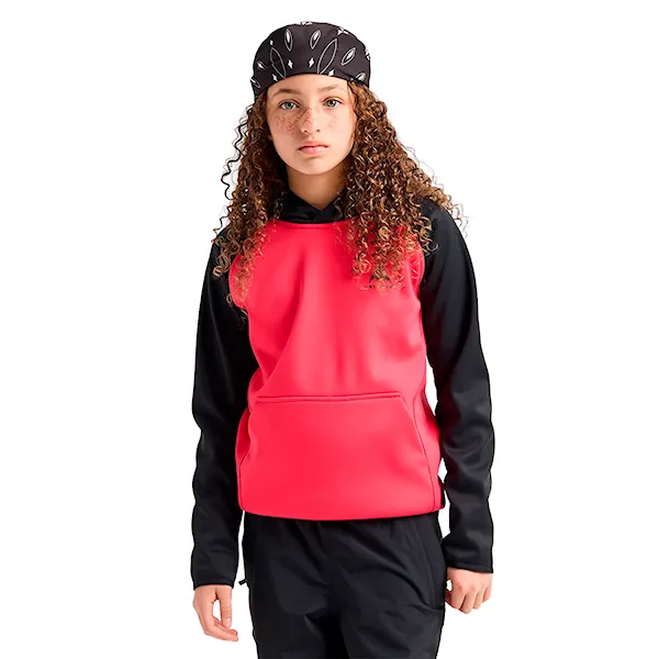Technická mikina Burton Kids Crown Weatherproof PO true black/azalea pink 2027