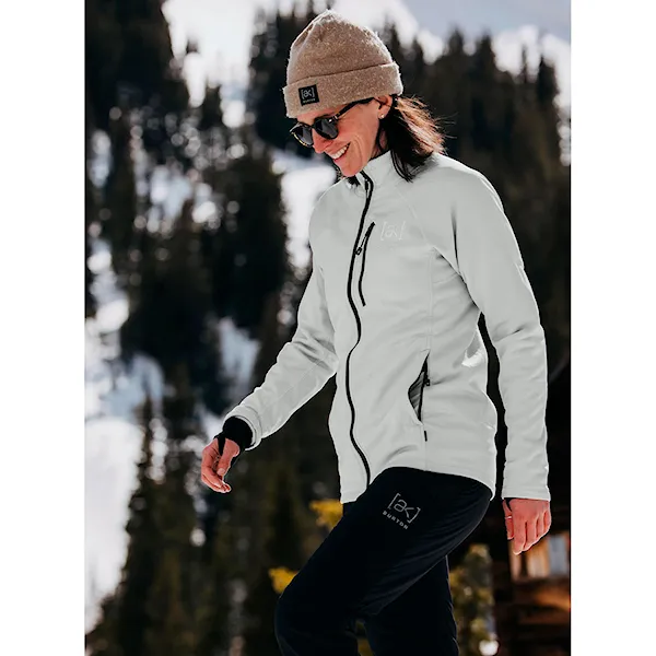Technická mikina Burton Wms [ak] Baker Stretch Fleece FZ grey cloud 2025