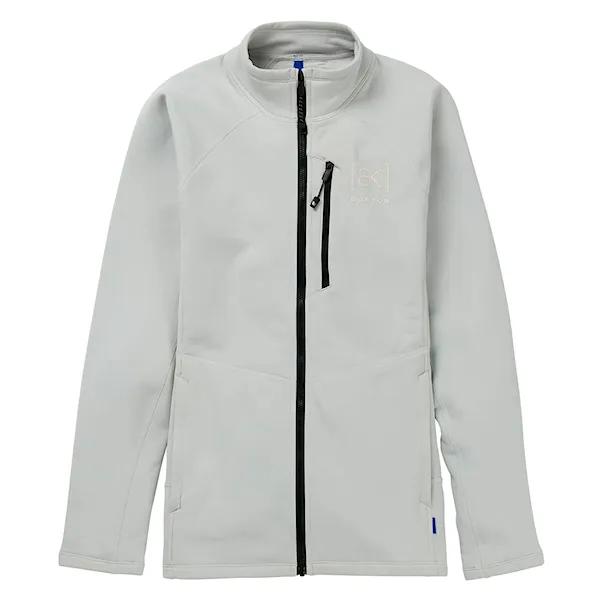Technická mikina Burton Wms [ak] Baker Stretch Fleece FZ grey cloud 2025