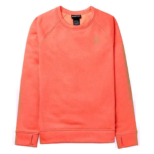 Technická mikina Burton Wms Oak Crew peach echo heather 2025